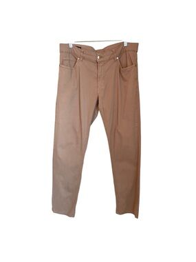 Peter Millar Crown Crafted Mens 35x29.5 Wayfare Pants Khaki Tencel Cotton Twill